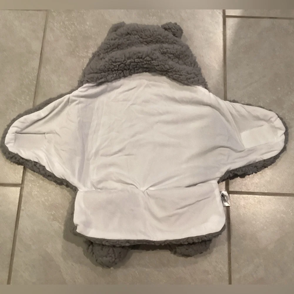 Adorable Gray Bear Cuddle Wrap